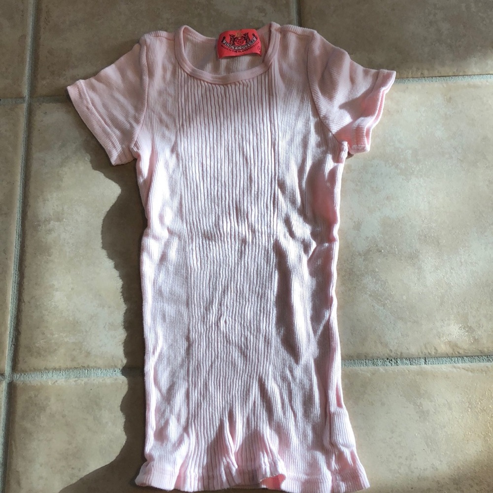 juicy couture pink ribbed shirt